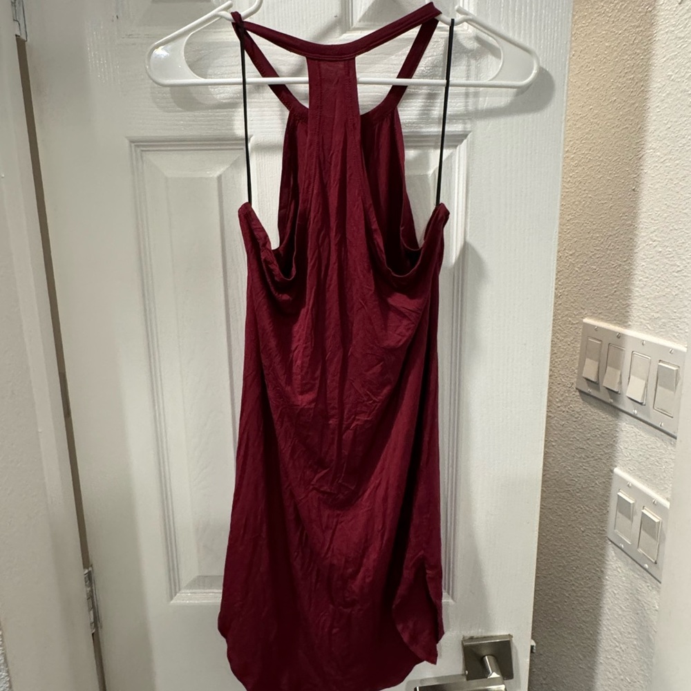 4/$15 Bear Dance Backless Burgundy Tunic Tank - Picture 3 of 4
